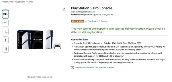 PlayStation 5 Pro стала бестселлером среди консолей на Amazon по всему миру — игроки активно оформляют предзаказы